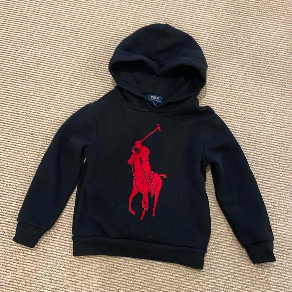 Polo Ralph Lauren Black Hoodie - Size 5